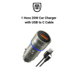 1 Hora 20W Car Charger with USB to C Cable