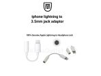 Apple Lightning to 3.5mm Headphone Jack Adapter Original Audio Converter